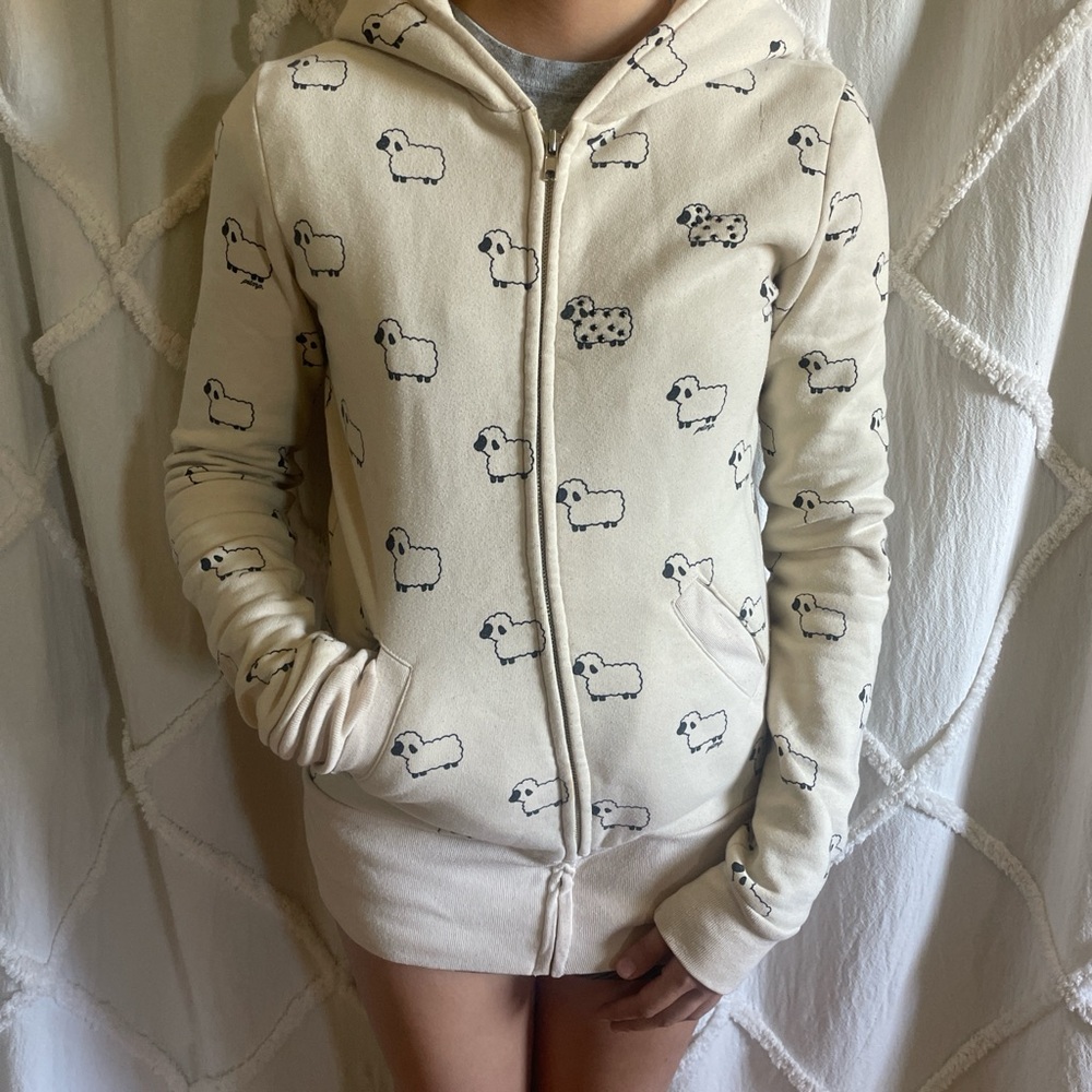Sheep Print Women's Hoodie made with love in California” itsprimp.com